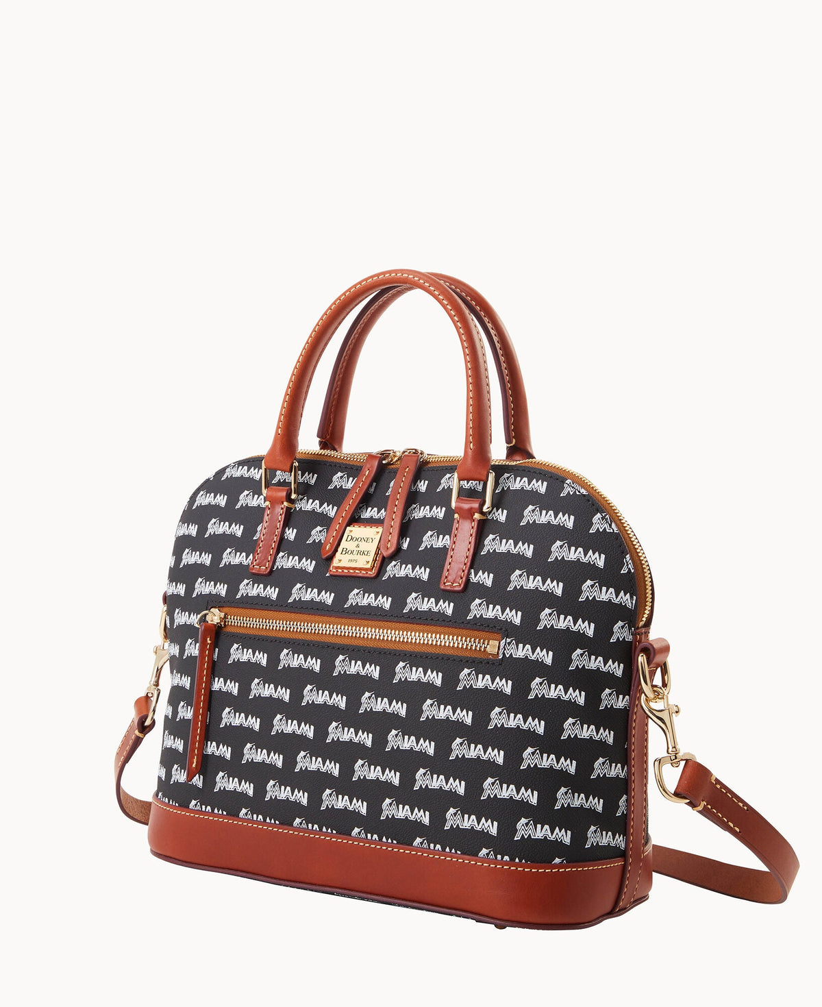 Dooney & Bourke MLB Marlins Domed Zip Satchel