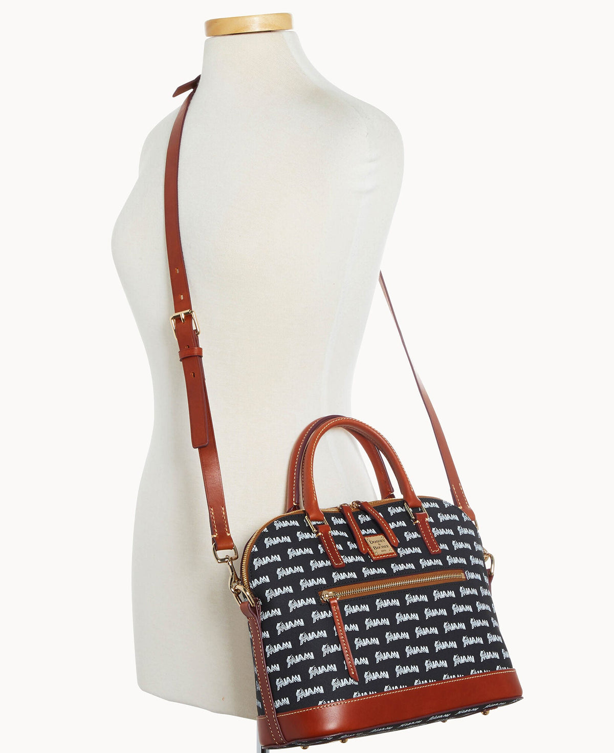 Dooney & Bourke MLB Marlins Domed Zip Satchel