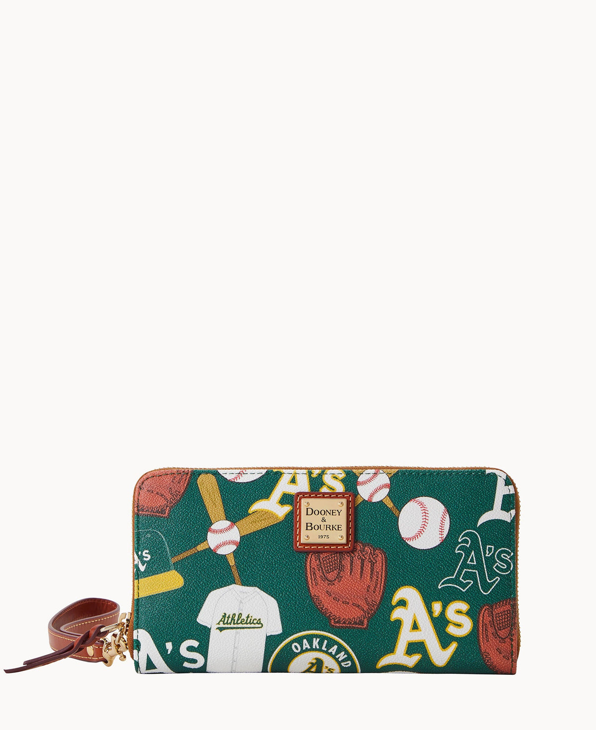 Dooney & Bourke MLB Athletics Large Zip Around Wristlet