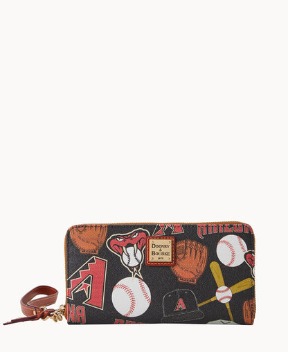 Dooney & Bourke MLB Diamondbacks Large Zip Around Wristlet