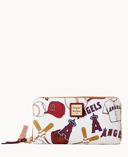 Dooney & Bourke MLB Angels Large Zip Around Wristlet