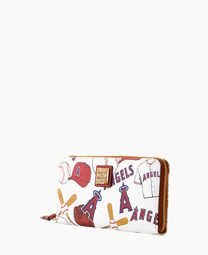 Dooney & Bourke MLB Angels Large Zip Around Wristlet