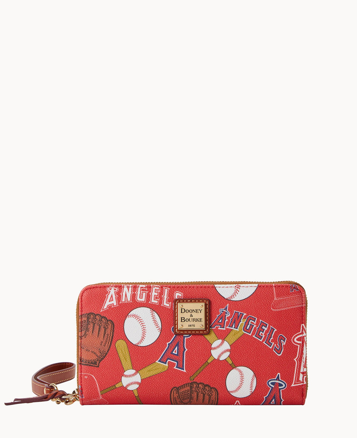 Dooney & Bourke MLB Angels Large Zip Around Wristlet