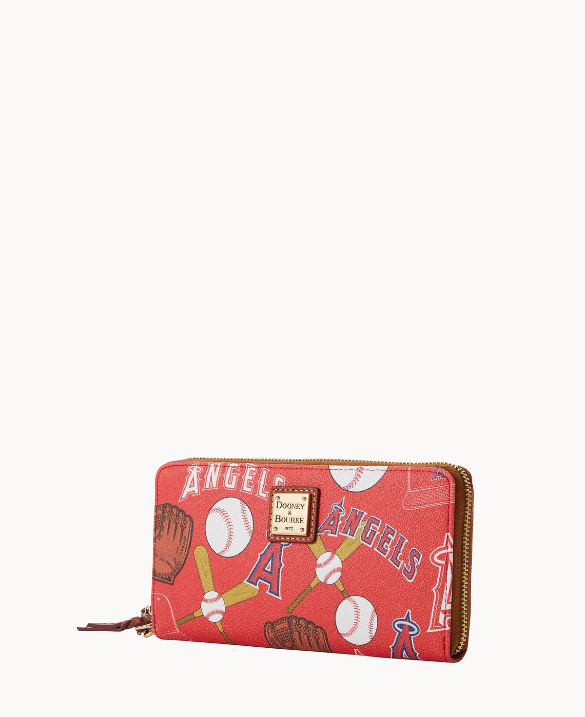 Dooney & Bourke MLB Angels Large Zip Around Wristlet