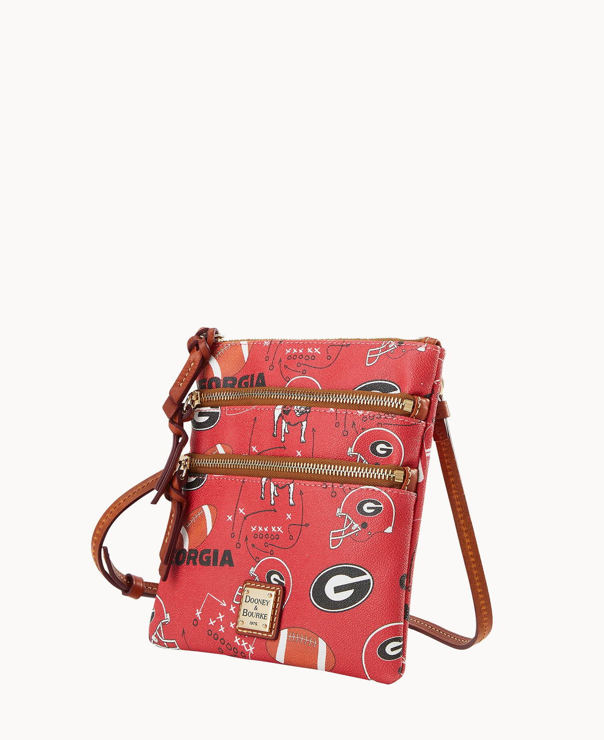 Dooney & Bourke Collegiate University of Georgia Triple Zip Crossbody