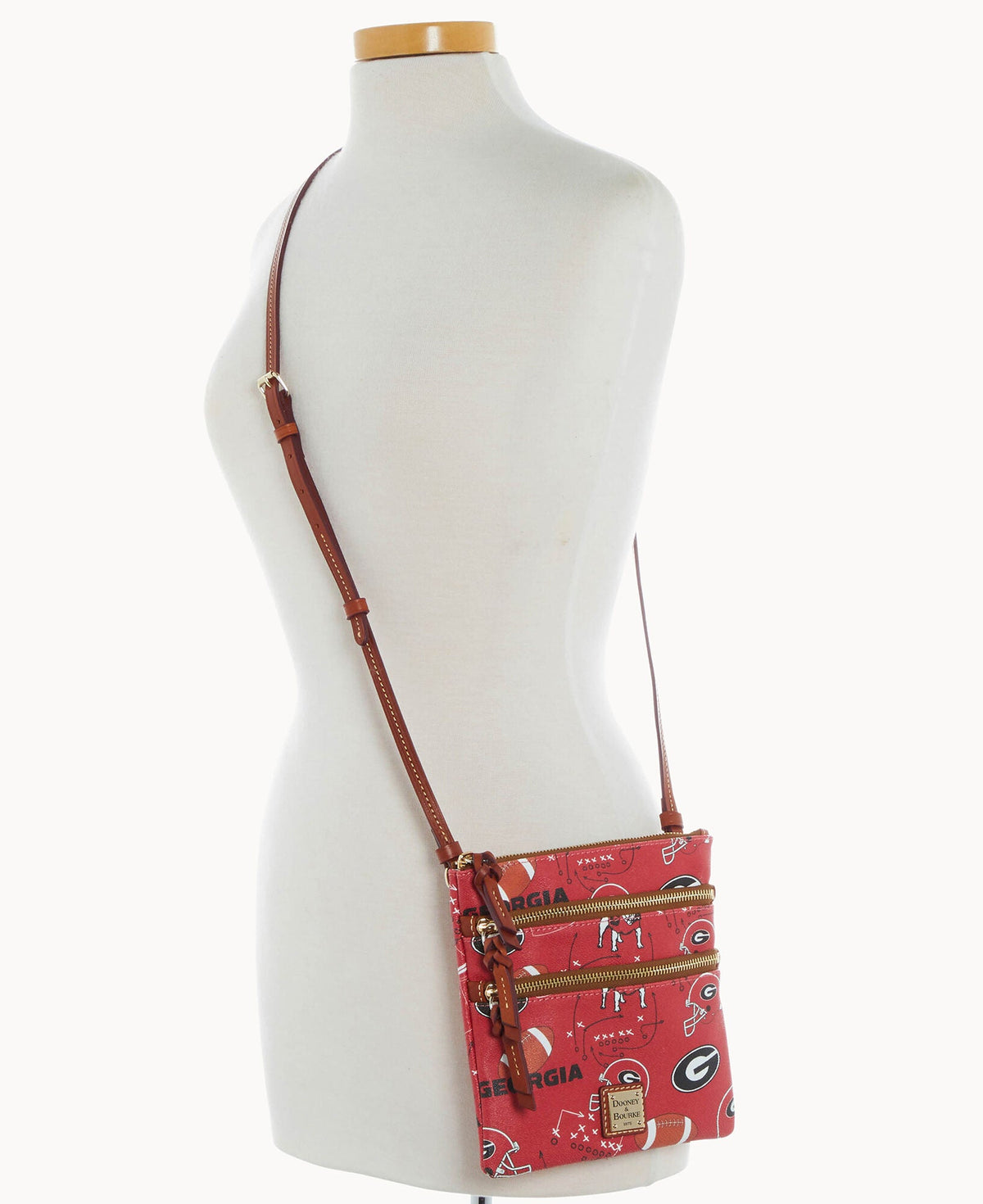 Dooney & Bourke Collegiate University of Georgia Triple Zip Crossbody