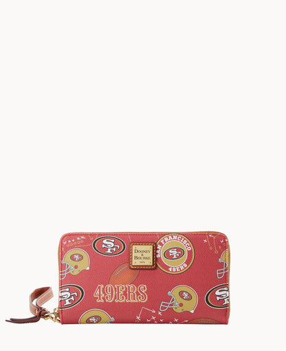 Dooney & Bourke NFL 49ers Large Zip Around Wristlet