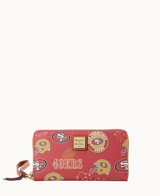 Dooney & Bourke NFL 49ers Large Zip Around Wristlet
