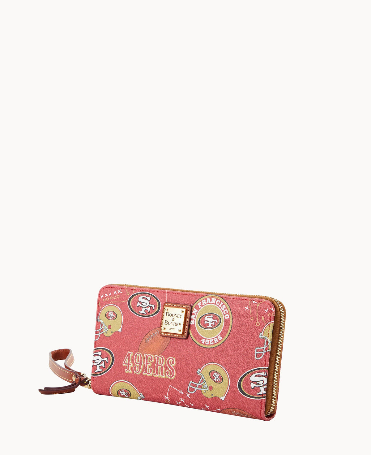 Dooney & Bourke NFL 49ers Large Zip Around Wristlet
