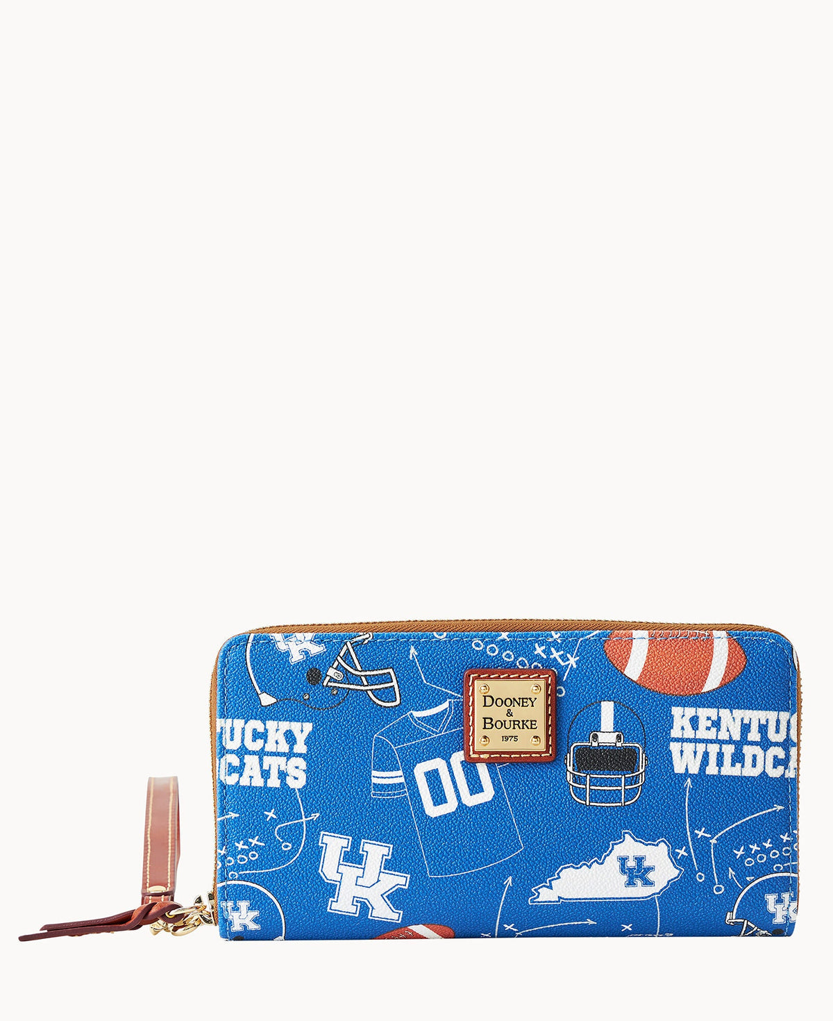 Dooney & Bourke Collegiate University of Kentucky Large Zip Around Wristlet