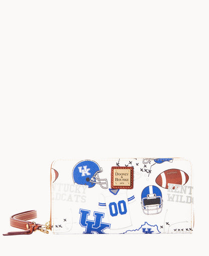 Dooney & Bourke Collegiate University of Kentucky Large Zip Around Wristlet