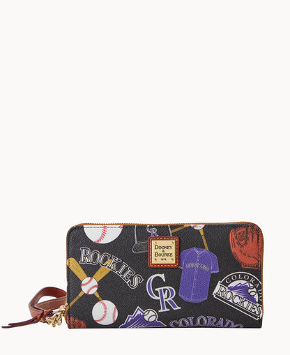 Dooney & Bourke MLB Rockies Large Zip Around Wristlet