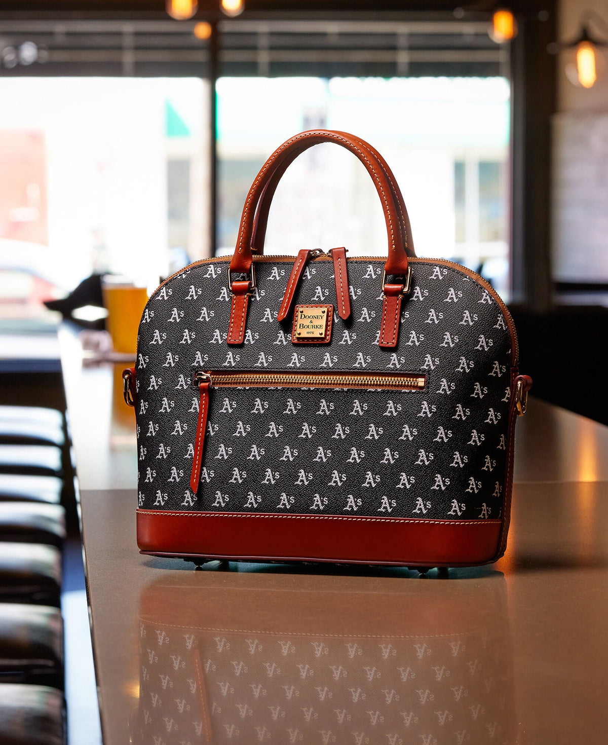 Dooney & Bourke MLB Athletics Domed Zip Satchel