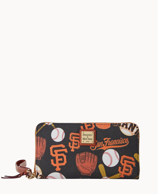 Dooney & Bourke MLB Giants Large Zip Around Wristlet
